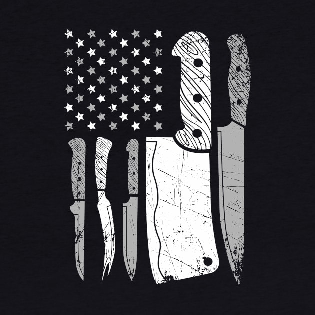 Chef Knife American Flag by captainmood